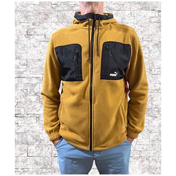 PUMA POLAR HOODED FLEECE FULL ZIP JACKET